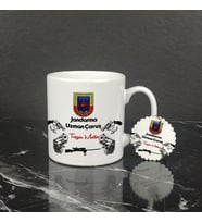 Jandarma Uzman Çavuş Kupa Bardak ve Anahtarlık Set