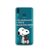 Snoopy Tasarımlı Süper Şeffaf Silikon Telefon Kılıfı Huawei Y9 2019