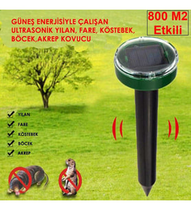 Güneş Enerjili Yılan Akrep Köstebek Böcek Kovucu 800 M2 Pilsiz