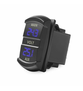 10-60 V Çift Voltmetre Gerilim Monitör Pikap RV Kamyon Motor İçin Mavi Led Dijital Panel