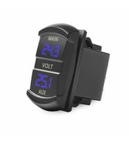 10-60 V Çift Voltmetre Gerilim Monitör Pikap RV Kamyon Motor İçin Mavi Led Dijital Panel