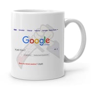 BK Gift Kişiye Özel Google Katil Kim Beyaz Kupa Bardak  1