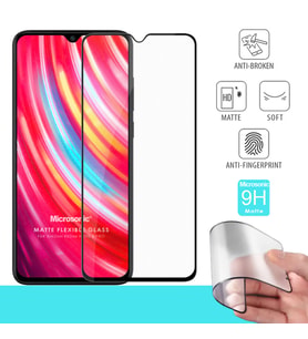Microsonic Xiaomi Redmi Note 8 Pro Seramik Matte Flexible Ekran Koruyucu Siyah