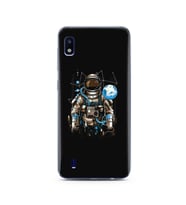 Uzay Astronot Tasarım Süper Şeffaf Silikon Telefon Kılıfı Samsung A10