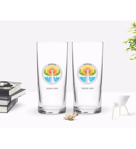 BK Gift Kişiye Özel Renkli Baskılı Adana Tasarımlı Turistik İkili Rakı Bardağı Seti-2 (Beyaz)