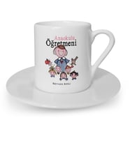 BK Gift Kişiye Özel Anaokulu Öğretmeni Türk Kahvesi Fincanı  2
