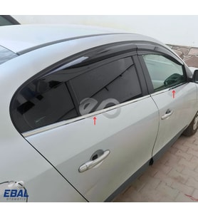 RENAULT Fluence Krom Cam Çıtası 4 Prç. 2010 Ve üzeri Paslanmaz Çelik