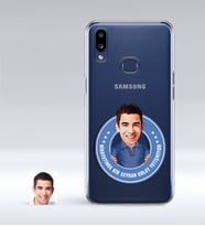 BK Gift Kişiye Özel Erkek Kolay Yetişmiyor Karikatürlü Samsung Galaxy A10s İnce Şeffaf Silikon Telefon Kapağı-3 (Beyaz)