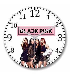 Blackpink 0   Duvar Saati Bombeli Gercek Cam