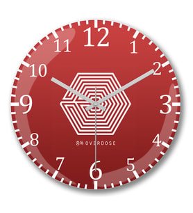 Exo Overdose 2 Duvar Saati Bombeli Gercek Cam