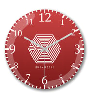 Exo Overdose 2 Duvar Saati Bombeli Gercek Cam