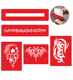 Güçlü Erkek Modelleri Dövme ve Şablon Seti Tattoo SPREYSİZ