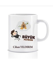 Büyük Patron Kişiye Özel Kupa Bardak Baskı