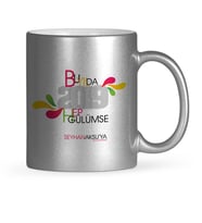 BK Gift Kişiye Özel Bu Yılda Hep Gülümse Gümüş Yaldızlı Kupa Bardak