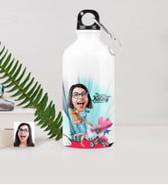 BK Gift Kişiye Özel Ev Hanımı Karikatürlü Metal Suluk 500 Ml 1