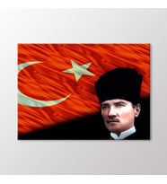 Arty Tablo Atatürk ve Türk Bayrağı Tablo (Karışık)