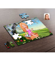 BK Gift Kişiye Özel Kadın Patron Karikatürlü Ahşap Puzzle-7