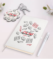 BK Gift Kişiye Özel Dünyanın En İyi Öğretmeni Beyaz Defter Kalem Ve Anahtarlık Hediye Seti-7 (Model 1)