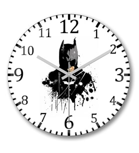Batman    Duvar Saati Bombeli Gercek Cam