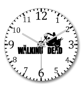 The Walking Dead2 Duvar Saati Bombeli Gercek Cam