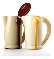 MİNİ PRATİK SU ISITICI KETIL KAHVE MAKİNESİ KETTLE (Krem)