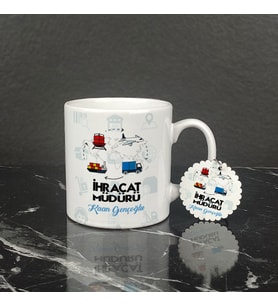 İhracat Müdürü Kupa Bardak ve Anahtarlık Set