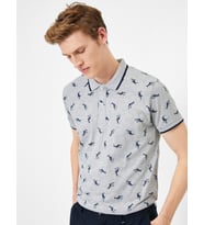 KOTON Polo Yaka T-Shirt (Gri)