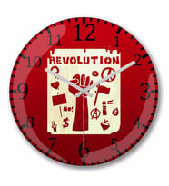Revolution Duvar Saati Bombeli Gercek Cam