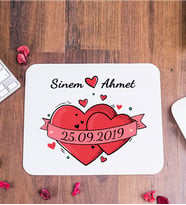 Sevgililere Özel Tarihli Ve İsimli Mouse Pad