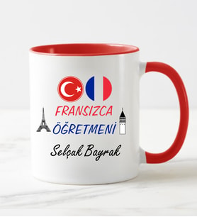 Fransızca Öğretmeni Kupa Bardağı Kırmızı