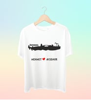 Şehrinize Özel İsim Baskılı Siluet Tshirt