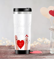 BK Gift Kişiye Özel Sevgililer Günü Temalı Çelik Termos Bardak - 88