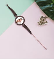 BK Gift Kişiye Özel Fotoğraflı Otantik Bakır Bileklik Model 4