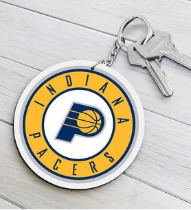 NBA Indiana Pacers Ahşap Anahtarlık (Çok Renkli)