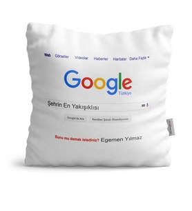 BK Gift Kişiye Özel Google Şehrin En Yakışıklısı  Yastık  1