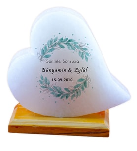 Seninle Sonsuza Kalp Tuz Lamba (Beyaz)