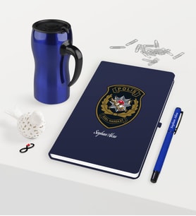 BK Gift Kişiye Özel Polis Özel Harekat Temalı Lacivert Defter Kalem Termos Mug Seti (Model 1)