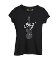 Sting - Guitar Siyah Bayan Tshirt