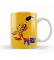 Looney Tunes Tweety Painting Kupa Bardak Porselen