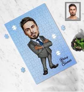 Kişiye Özel Öğretmen Karikatürlü A4 99 Parça Puzzle Bay-6