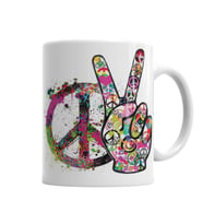 Peace Barış Simge  Kupa Bardak Porselen