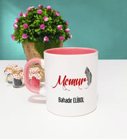 Memur Kupa Bardak Pembe