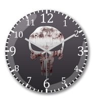 The Punisher Duvar Saati Bombeli Gercek Cam (2)