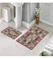 Banyo Halısı Ikili Klozet Takımı Kaymaz Tabanlı (60 xm x 100 cm + 40 cm x 60 cm) 