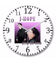 J Hope  Bts Vintage  Duvar Saati Bombeli Gercek Cam