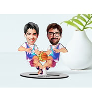 BK Gift Kişiye Özel Basketbolcu Kankalar Karikatürlü Ahşap Biblo Model-1
