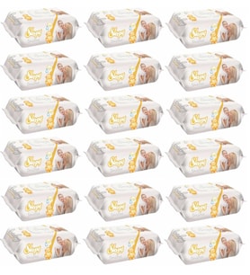 Sleepy Islak Havlu Mendil 90 Yaprak Sensitive 18 Li Set Plastik Kapaklı