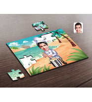 BK Gift Kişiye Özel Erkek Aşçı Karikatürlü Ahşap Puzzle-1
