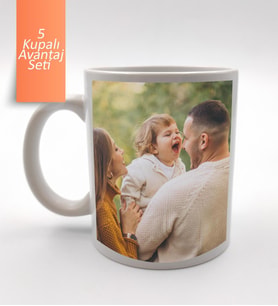 5'li Kişiye Özel Kupa Avantaj Seti  (Model 1)