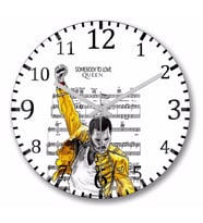 Queen Freddie Mercury   Duvar Saati    Bombeli Gercek Cam